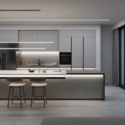 Modern cot bed in a nursery, with a soft mattress and baby monitor, natural light, no text, no words, no typography, clean image